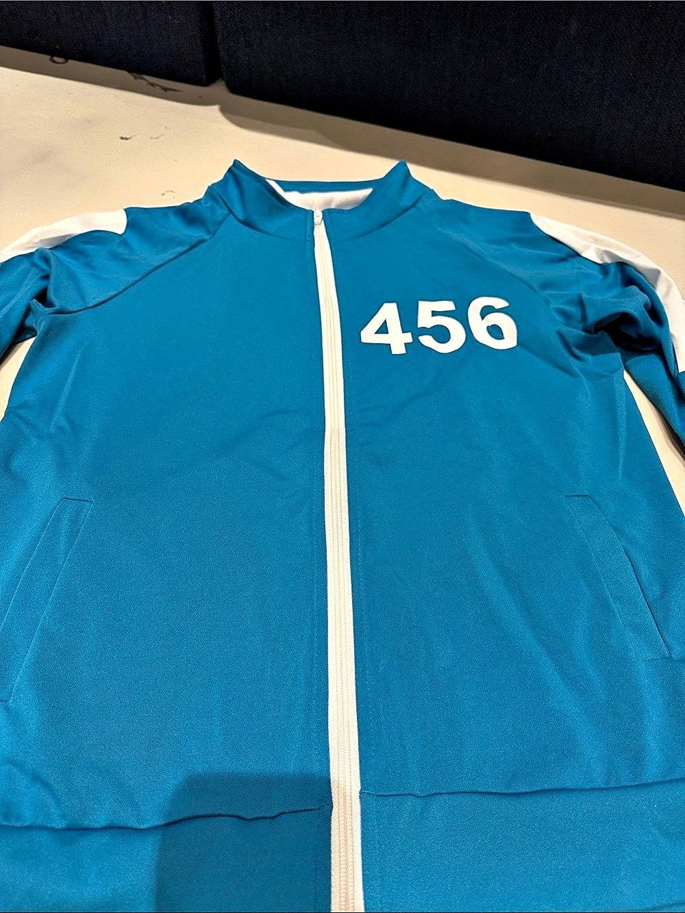 Netflix Squid Game Player 456 Tracksuit Costume Blue Track Jacket
